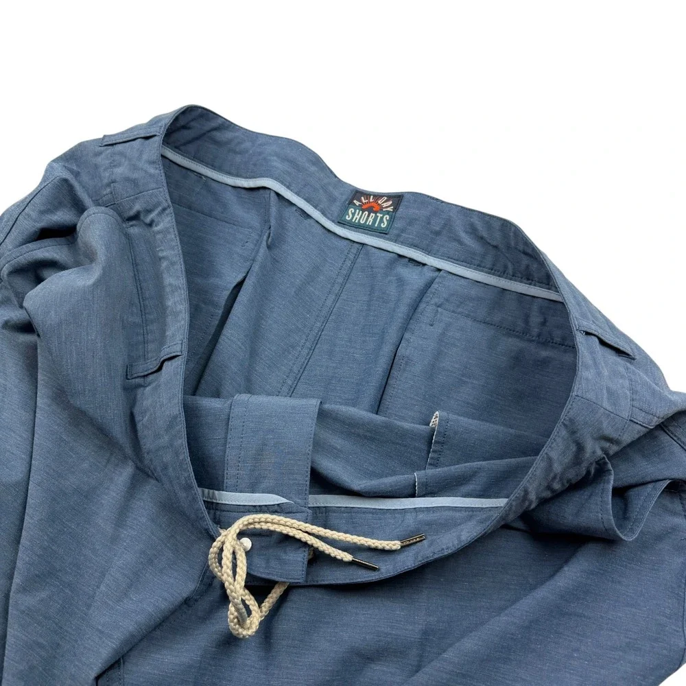Faherty All Day Shorts Mens 40‎ Blue Heather Hybrid Stretch Quick Dry 9